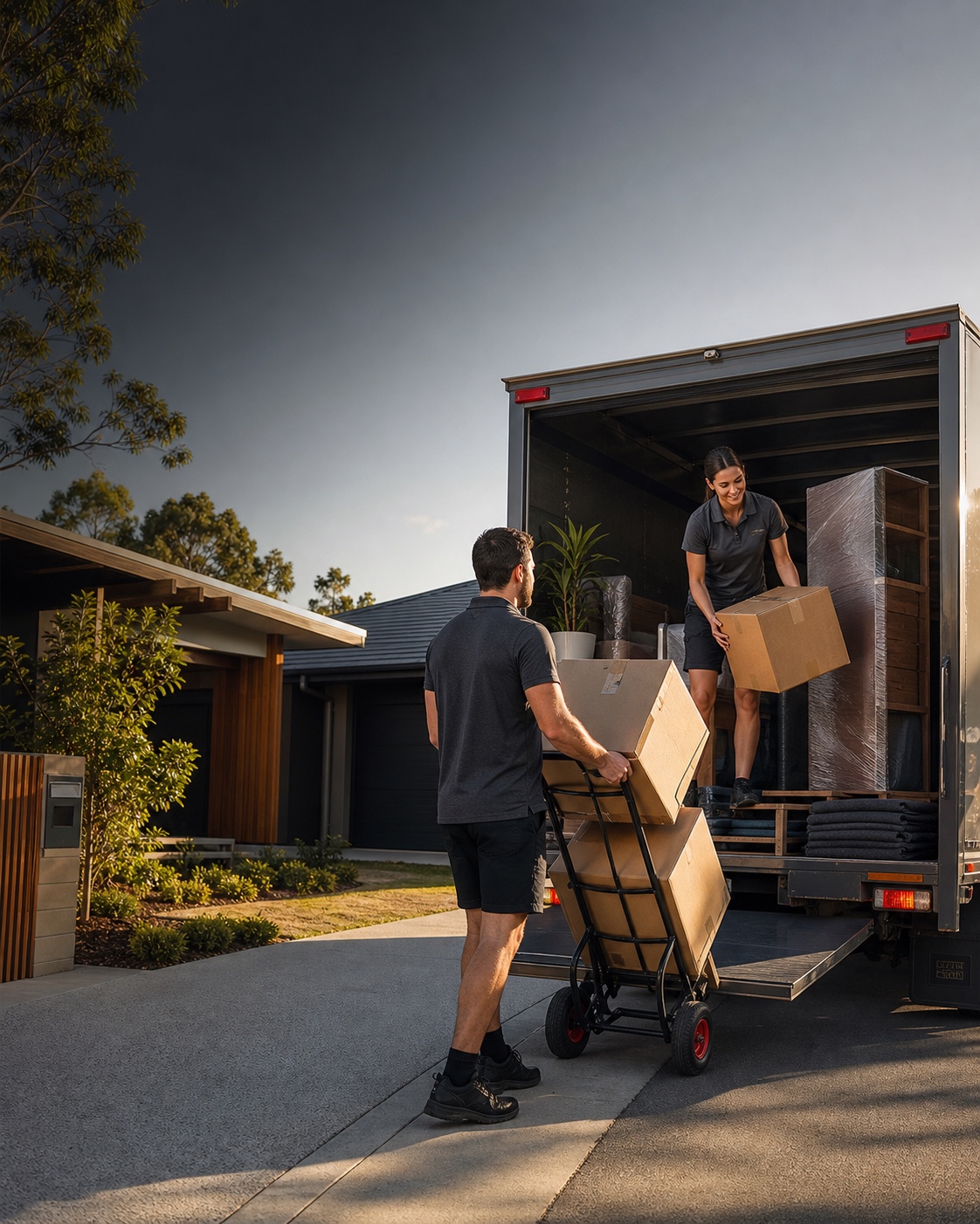 Professional movers loading a local household move
